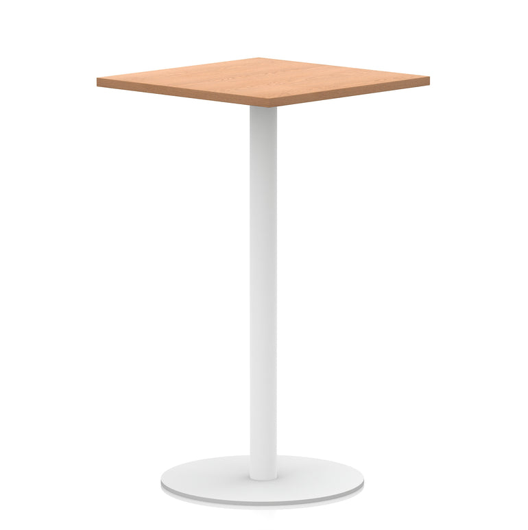 Italia Square Poseur Table White Leg