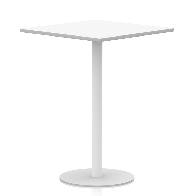 Italia Square Poseur Table White Leg