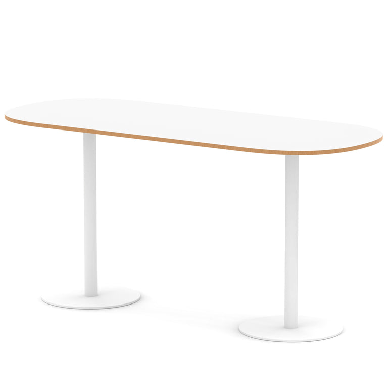 Italia Boardroom Table White Leg