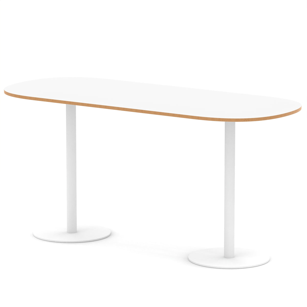 Italia Boardroom Table White Leg