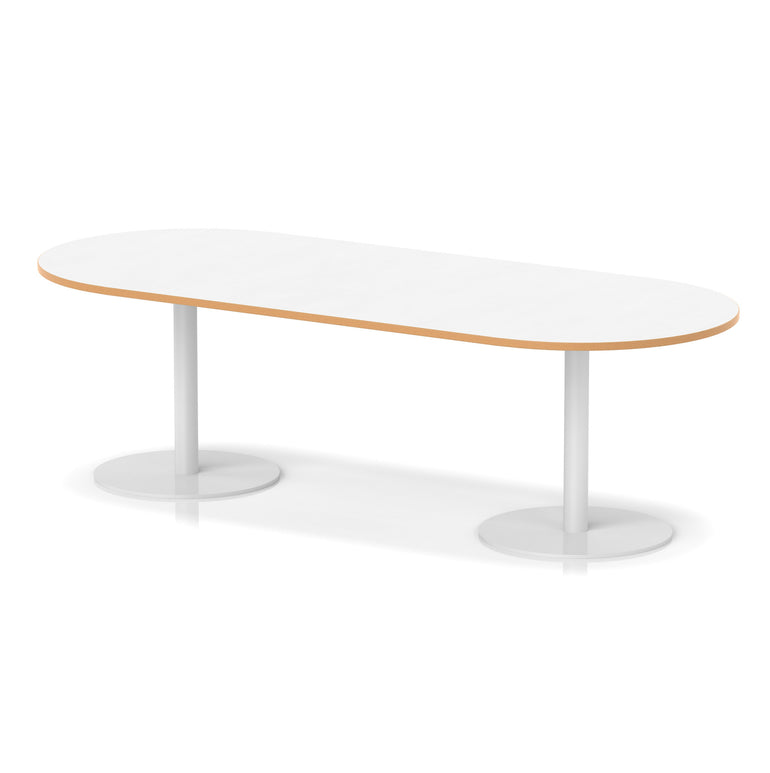 Italia Boardroom Table White Leg