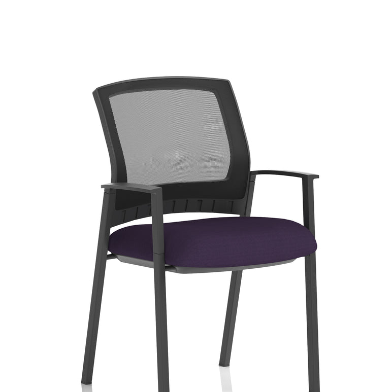 Metro Medium Mesh Back Stacking Visitor Chair with Arms