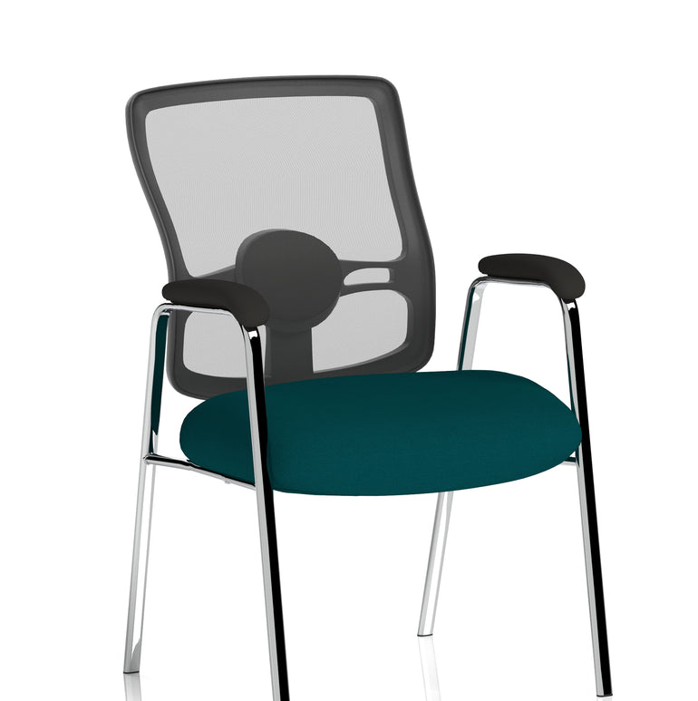 Portland Medium Mesh Back (Straight Leg) Visitor Chair with Arms
