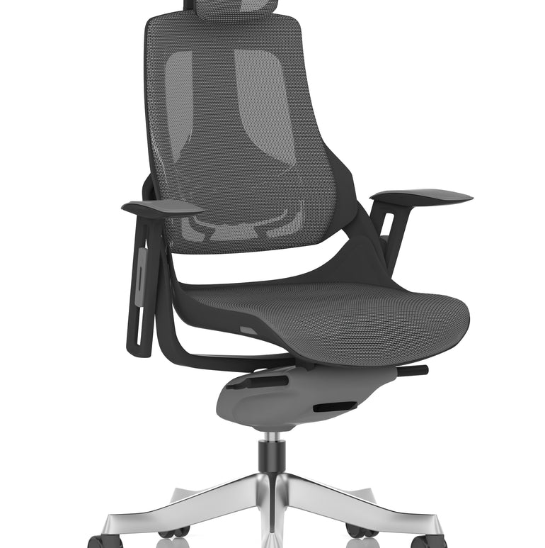Zure High Back Black Shell Executive Office Chair with Arms