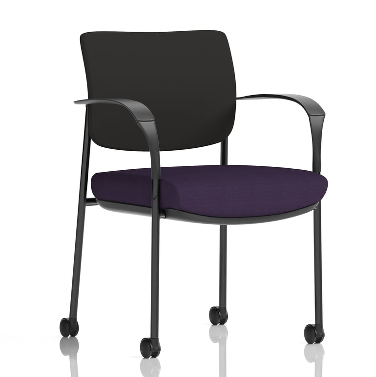 Brunswick Deluxe Medium Back Visitor Office Chair with Arms with Castors