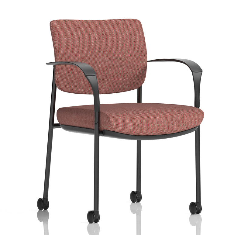 Brunswick Deluxe Medium Back Visitor Office Chair with Arms with Castors