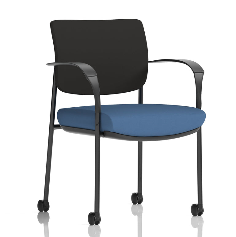 Brunswick Deluxe Medium Back Visitor Office Chair with Arms with Castors