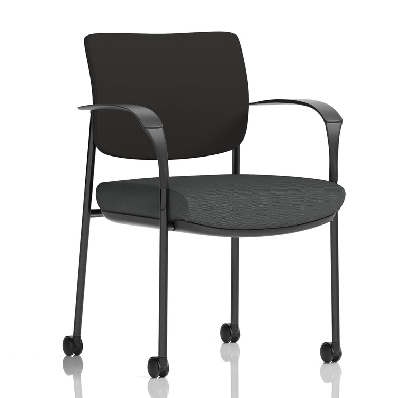 Brunswick Deluxe Medium Back Visitor Office Chair with Arms with Castors