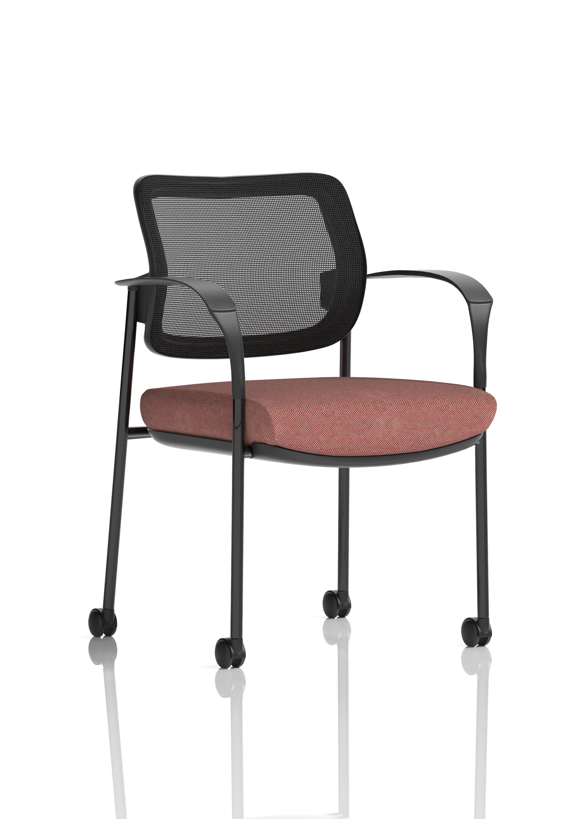 Brunswick Deluxe Medium Back Visitor Office Chair with Arms with Castors
