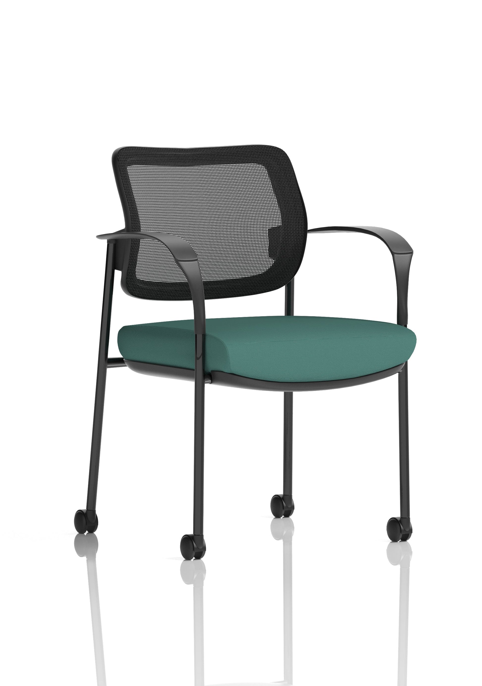 Brunswick Deluxe Medium Back Visitor Office Chair with Arms with Castors
