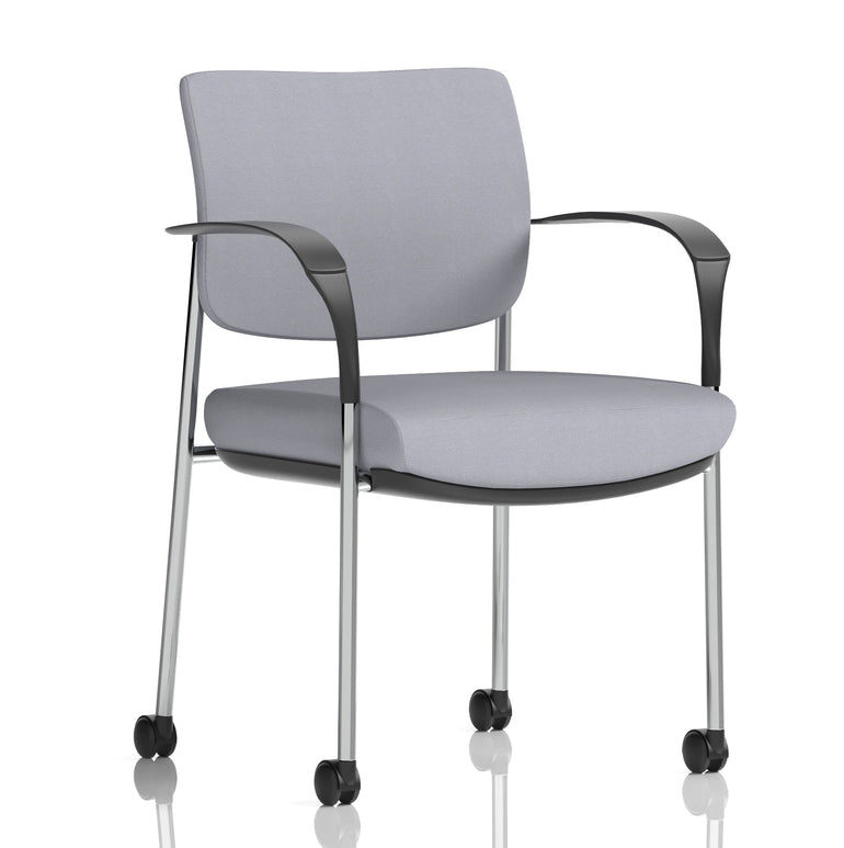 Brunswick Deluxe Medium Back Visitor Office Chair with Arms with Castors