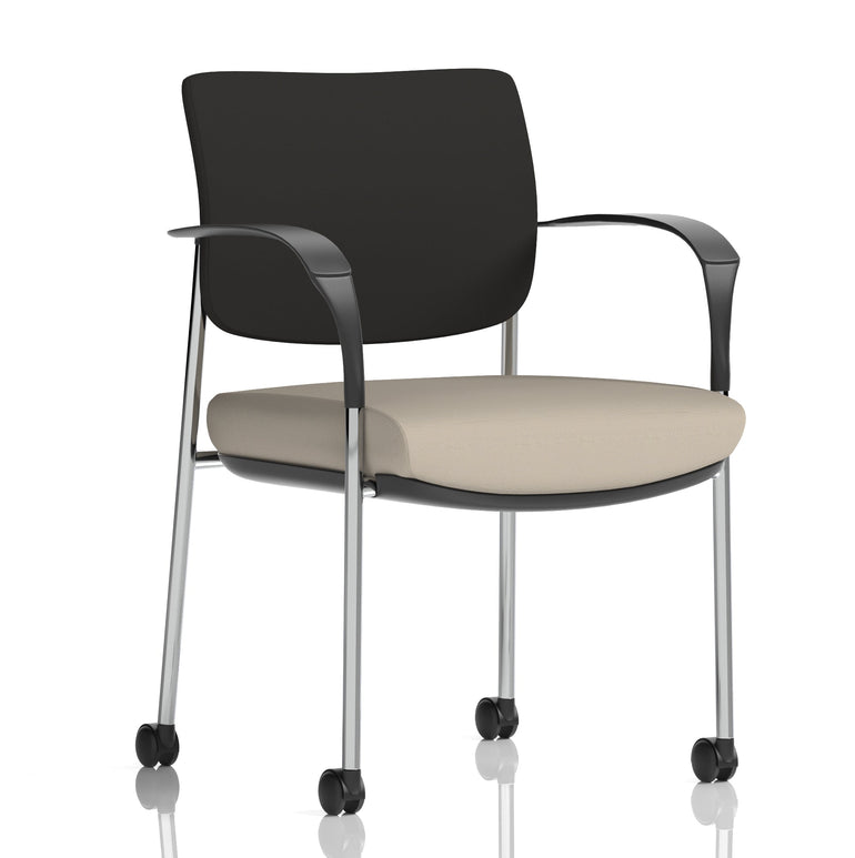 Brunswick Deluxe Medium Back Visitor Office Chair with Arms with Castors