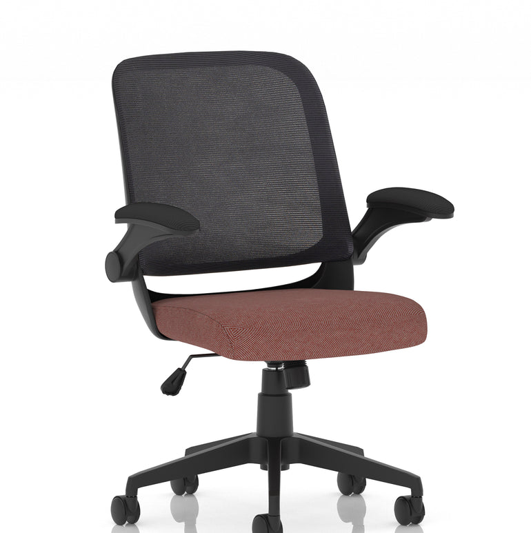 Crew Task Operator Mesh Chair With Folding Arms