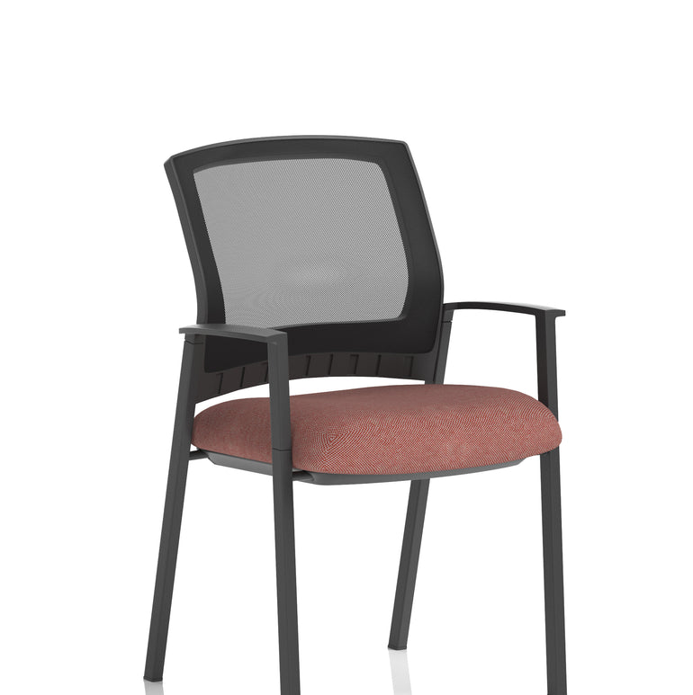 Metro Medium Mesh Back Stacking Visitor Chair with Arms