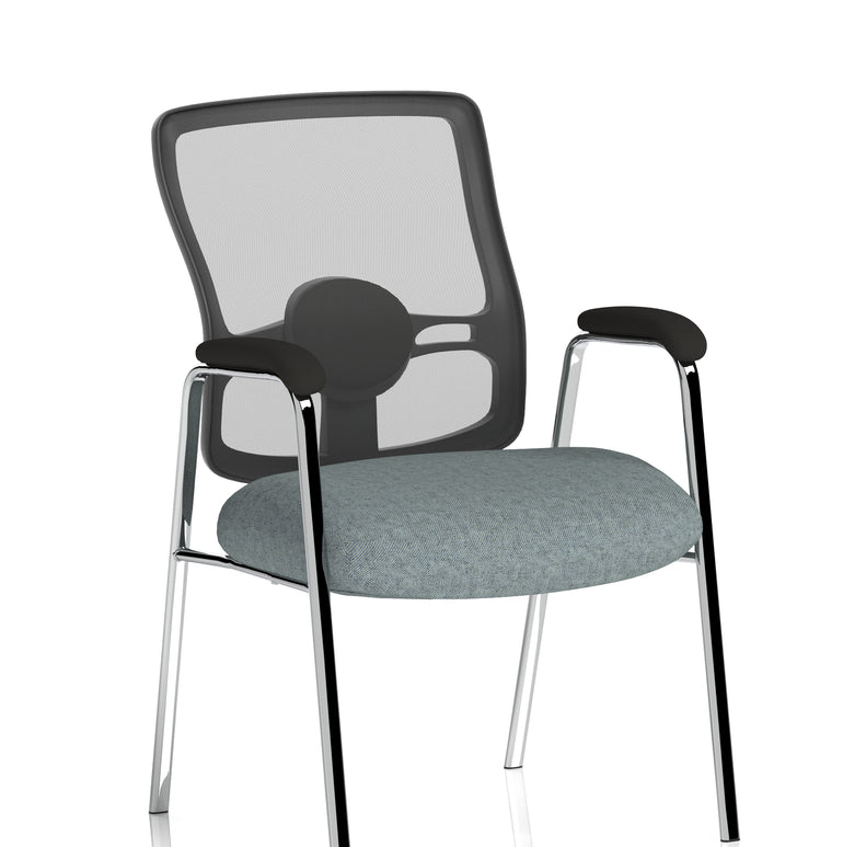 Portland Medium Mesh Back (Straight Leg) Visitor Chair with Arms