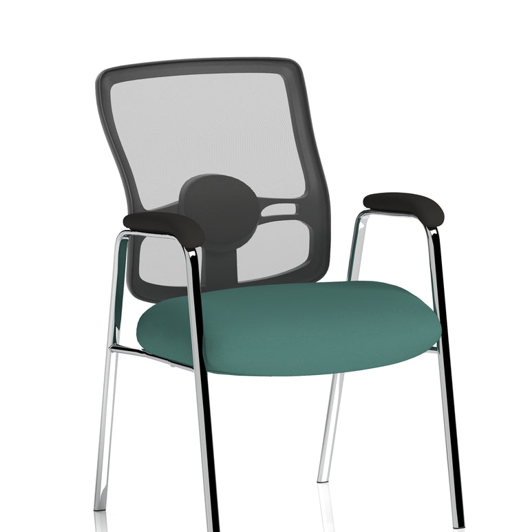 Portland Medium Mesh Back (Straight Leg) Visitor Chair with Arms