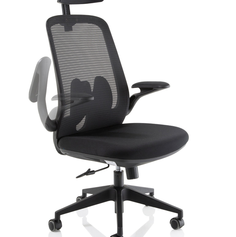 Sigma Executive Mesh Chair With Folding Arms