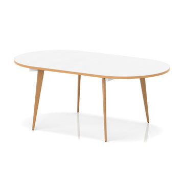 White & Natural Wood