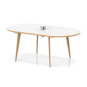 White Top Natural Wood Edge