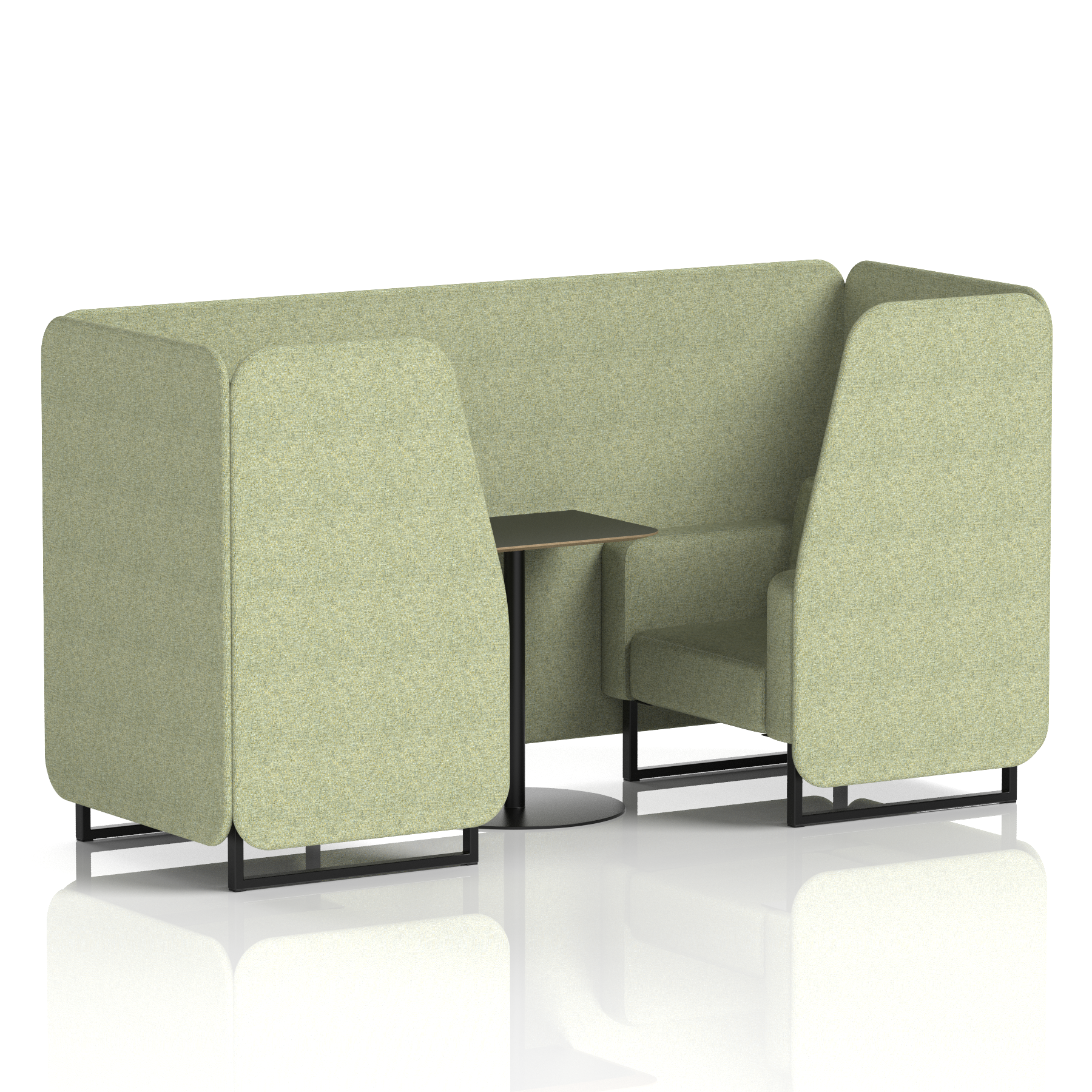 Brixworth Booth With Black Table In Single Tone