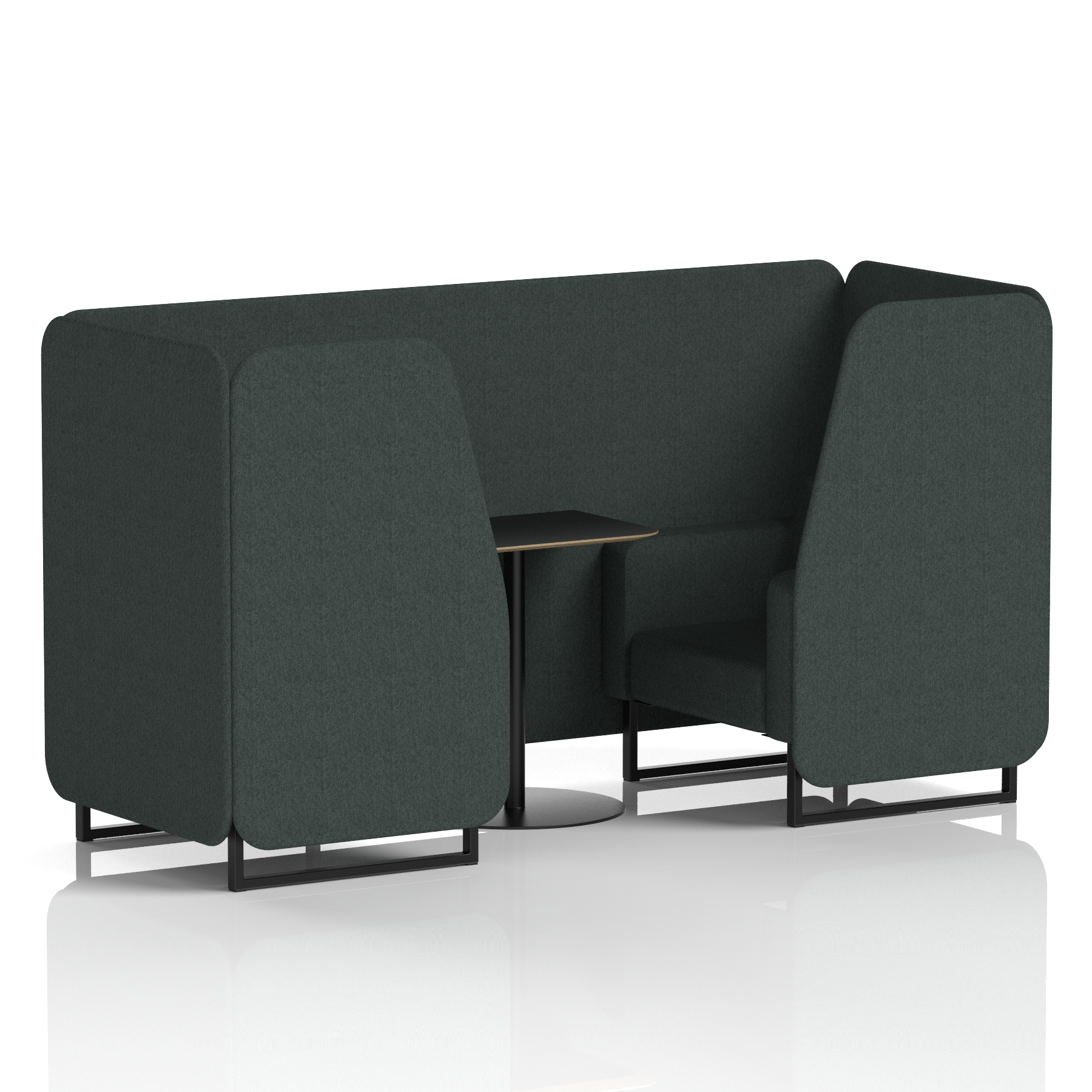 Brixworth Booth With Black Table In Single Tone