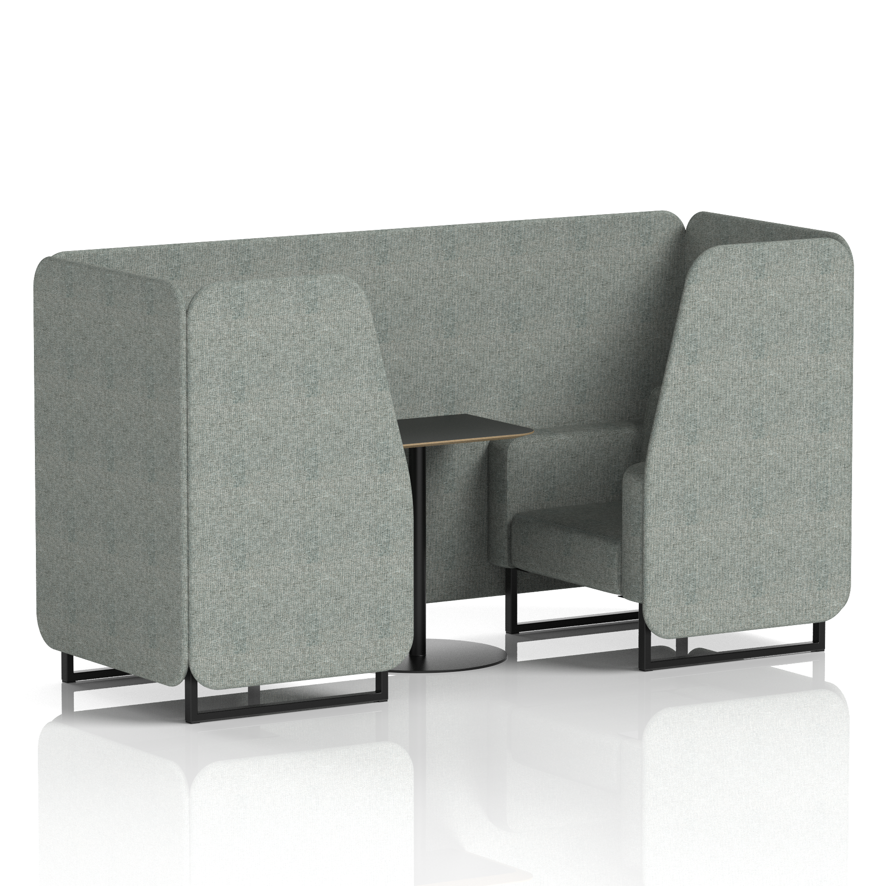 Brixworth Booth With Black Table In Single Tone