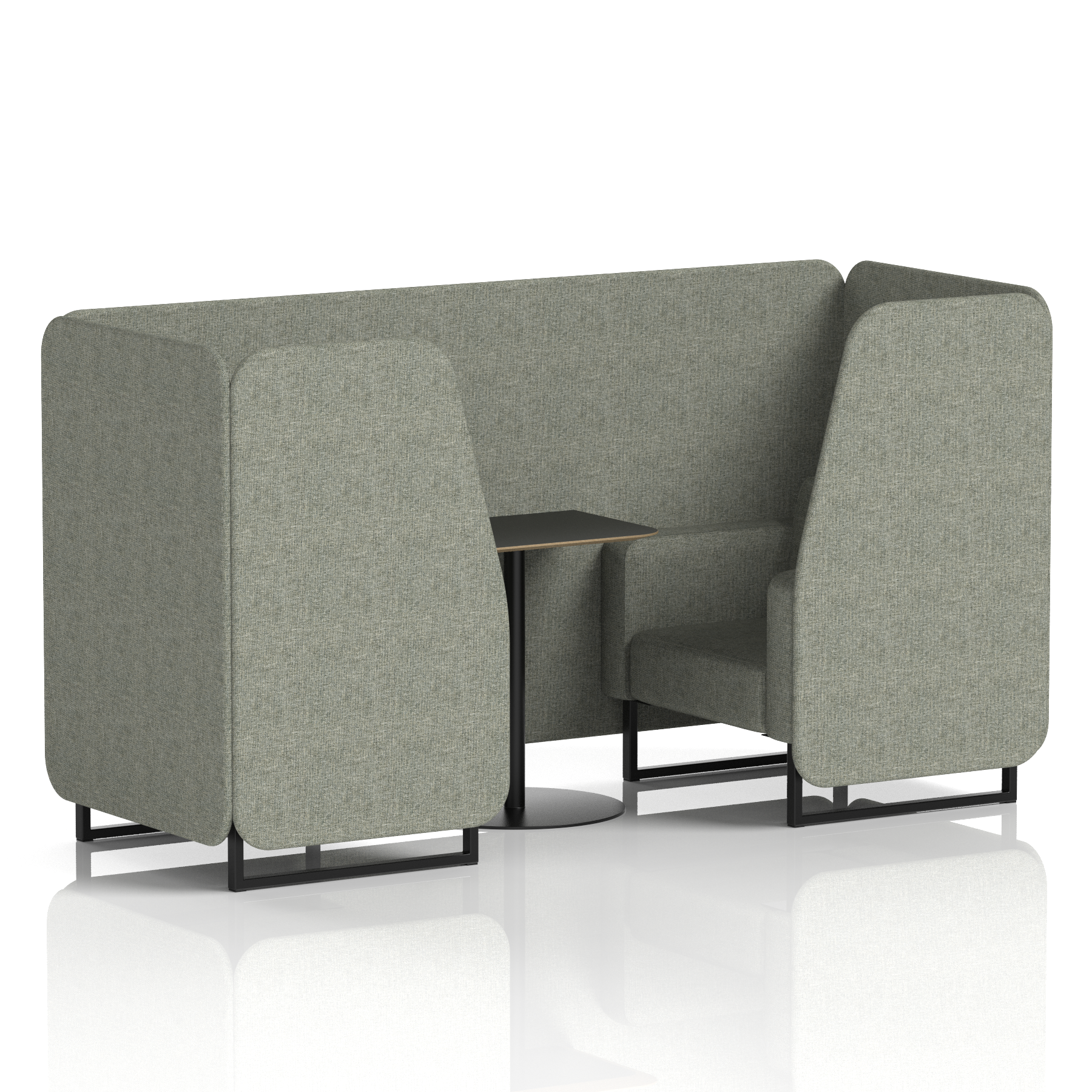 Brixworth Booth With Black Table In Single Tone
