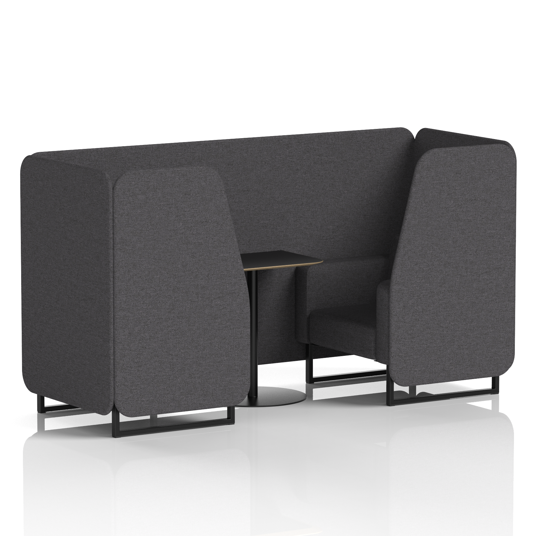 Brixworth Booth With Black Table In Single Tone