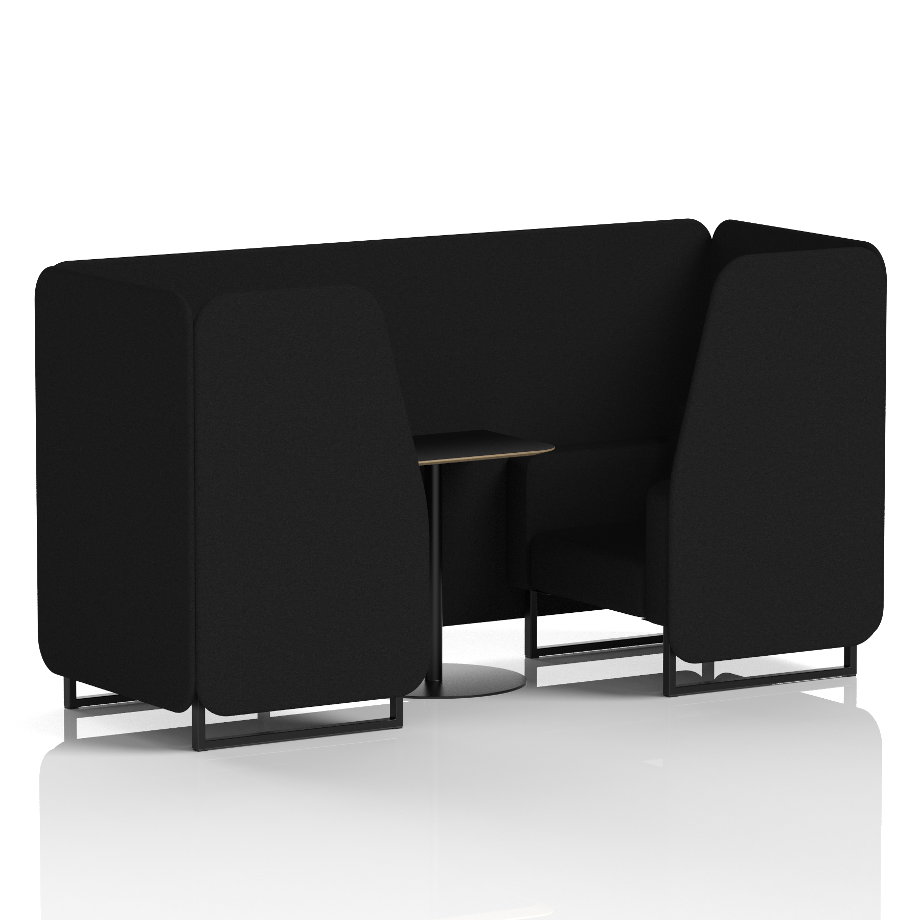 Brixworth Booth With Black Table In Single Tone