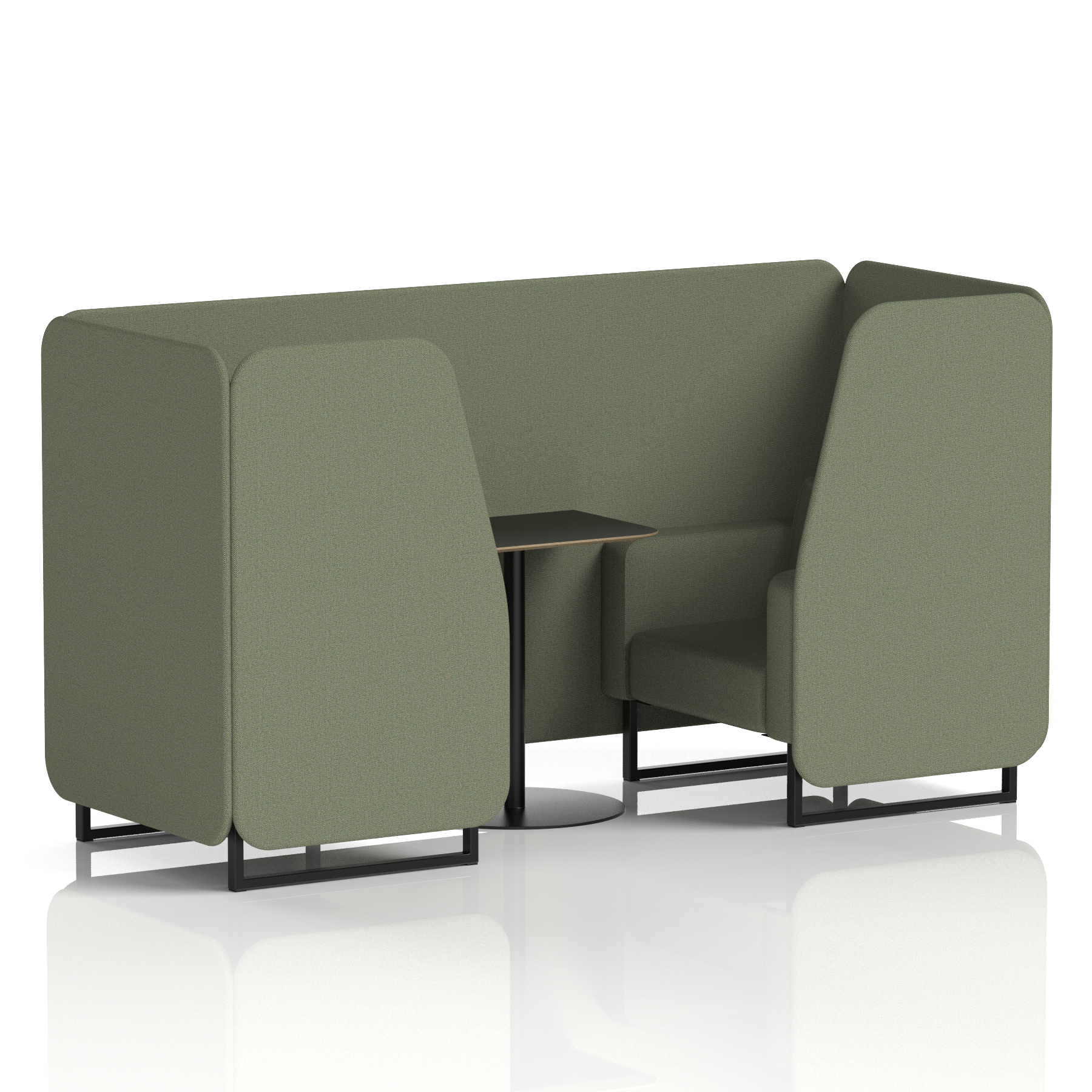 Brixworth Booth With Black Table In Single Tone