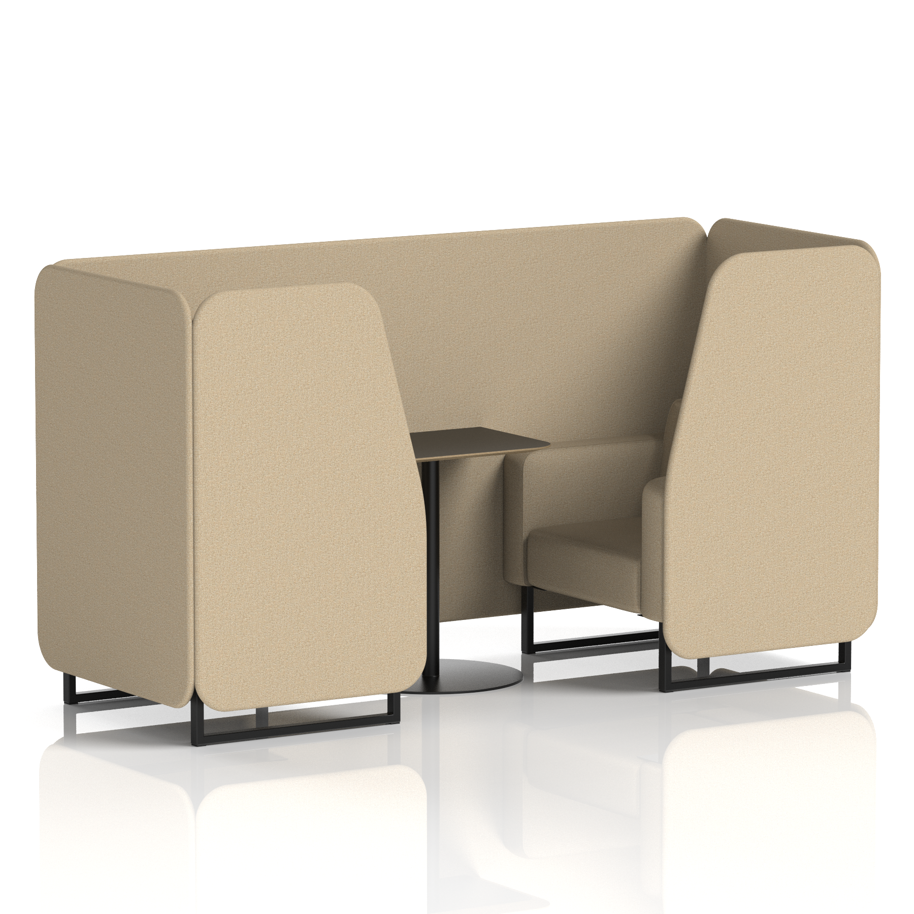 Brixworth Booth With Black Table In Single Tone