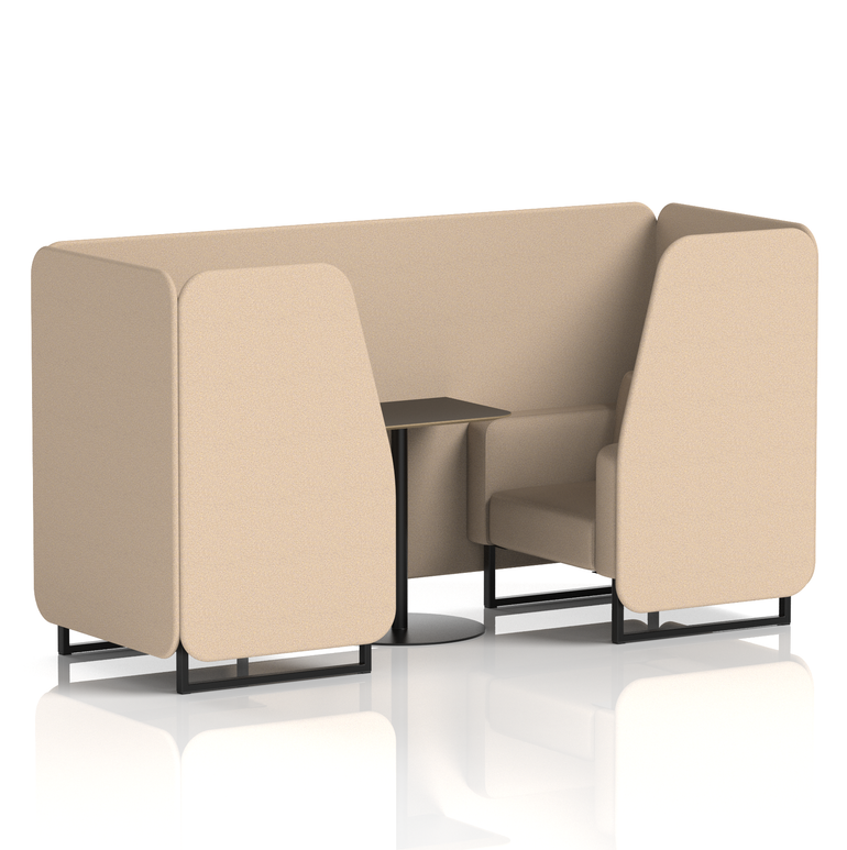 Brixworth Booth With Black Table In Single Tone