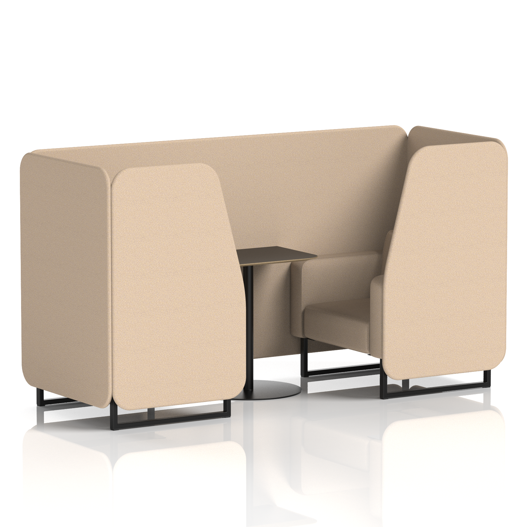 Brixworth Booth With Black Table In Single Tone