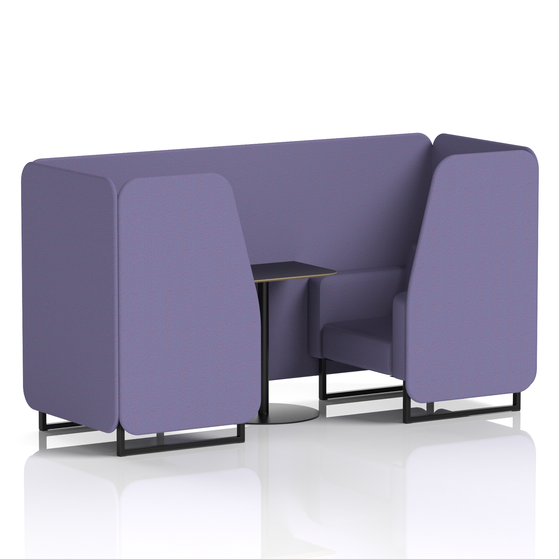 Brixworth Booth With Black Table In Single Tone