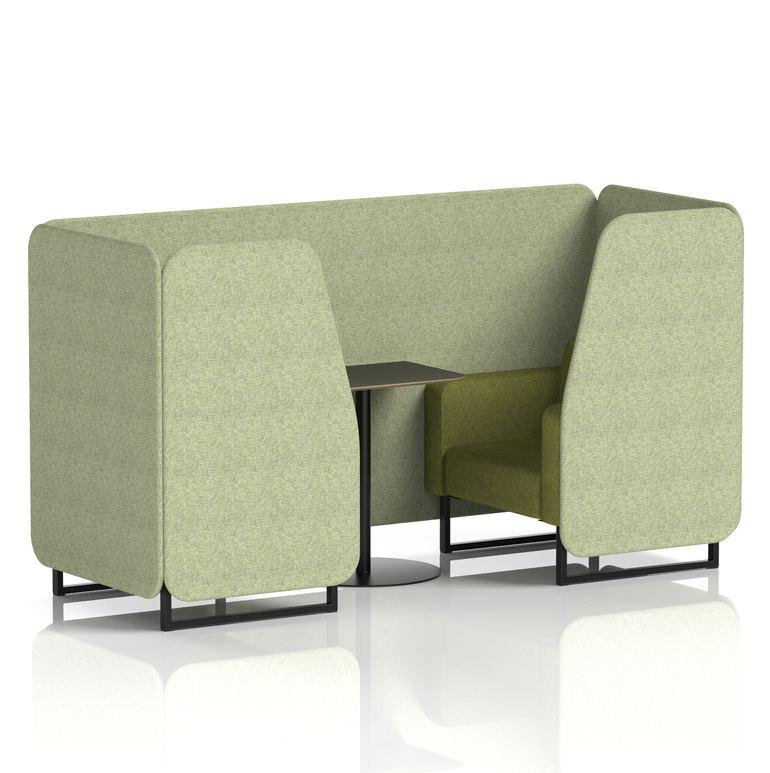 Brixworth Booth With Black Table In Two Tone