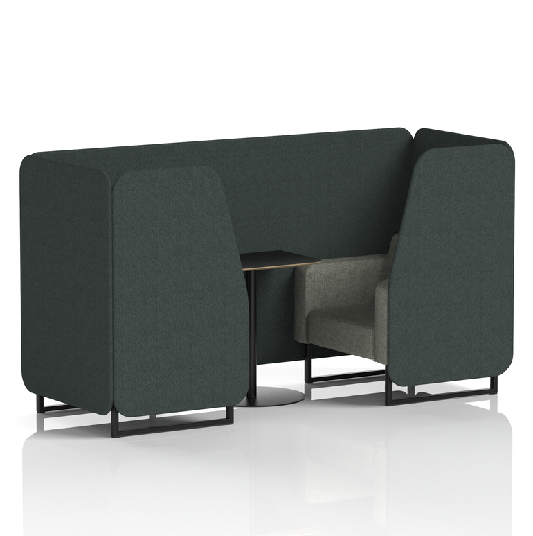 Brixworth Booth With Black Table In Two Tone