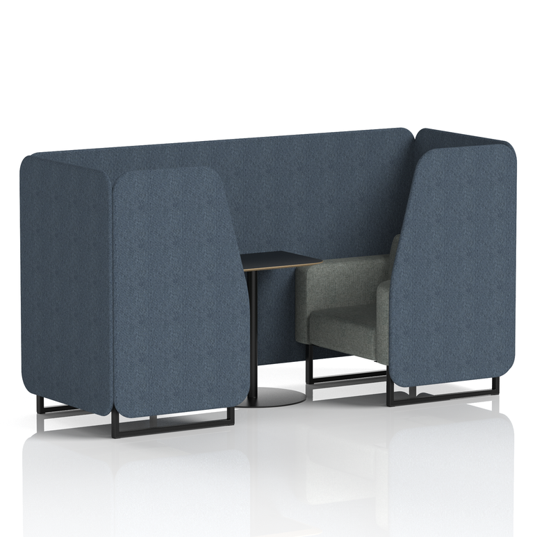 Brixworth Booth With Black Table In Two Tone