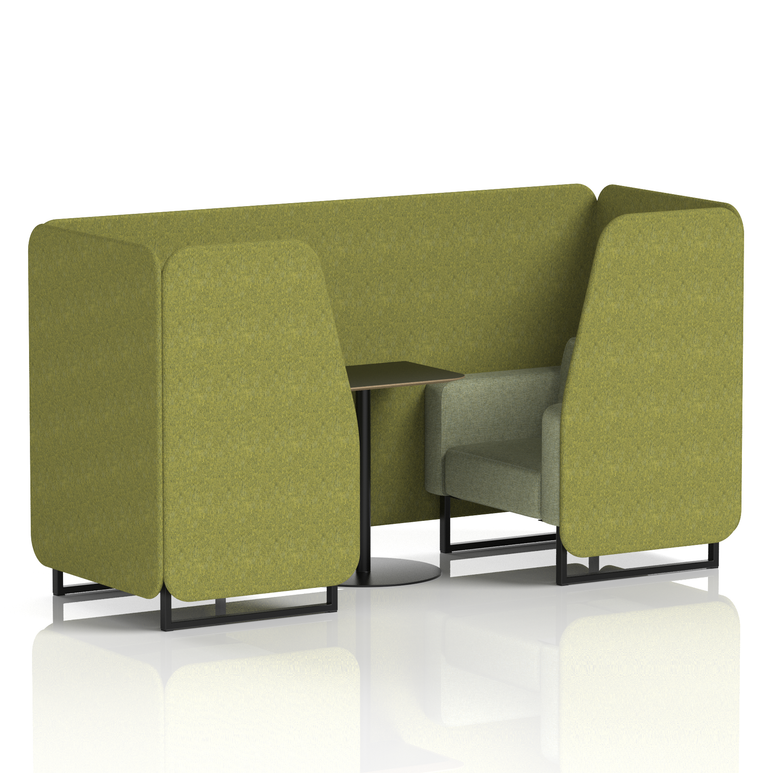 Brixworth Booth With Black Table In Two Tone