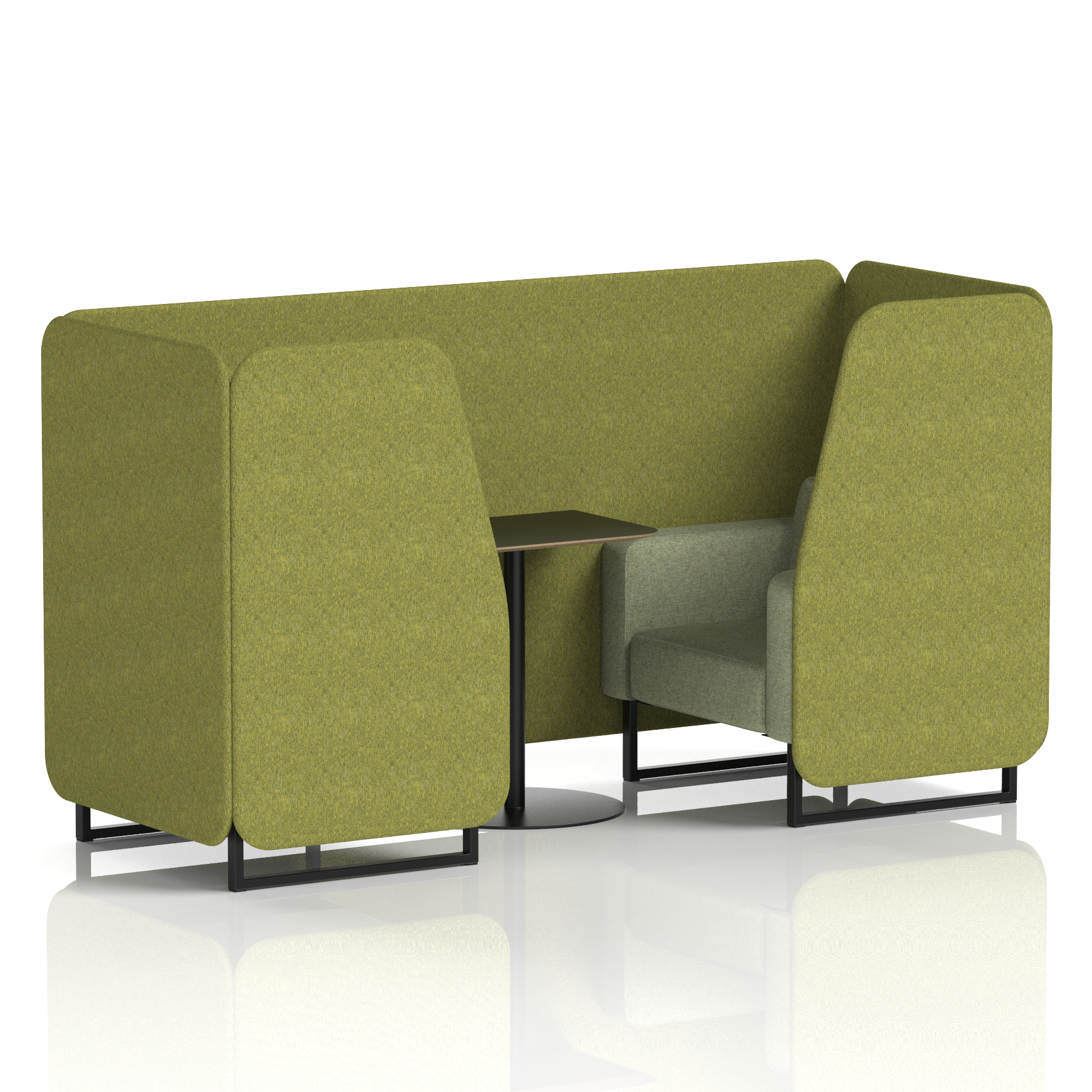 Brixworth Booth With Black Table In Two Tone