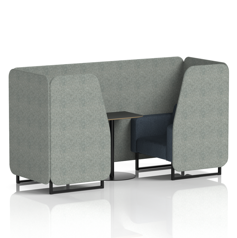 Brixworth Booth With Black Table In Two Tone