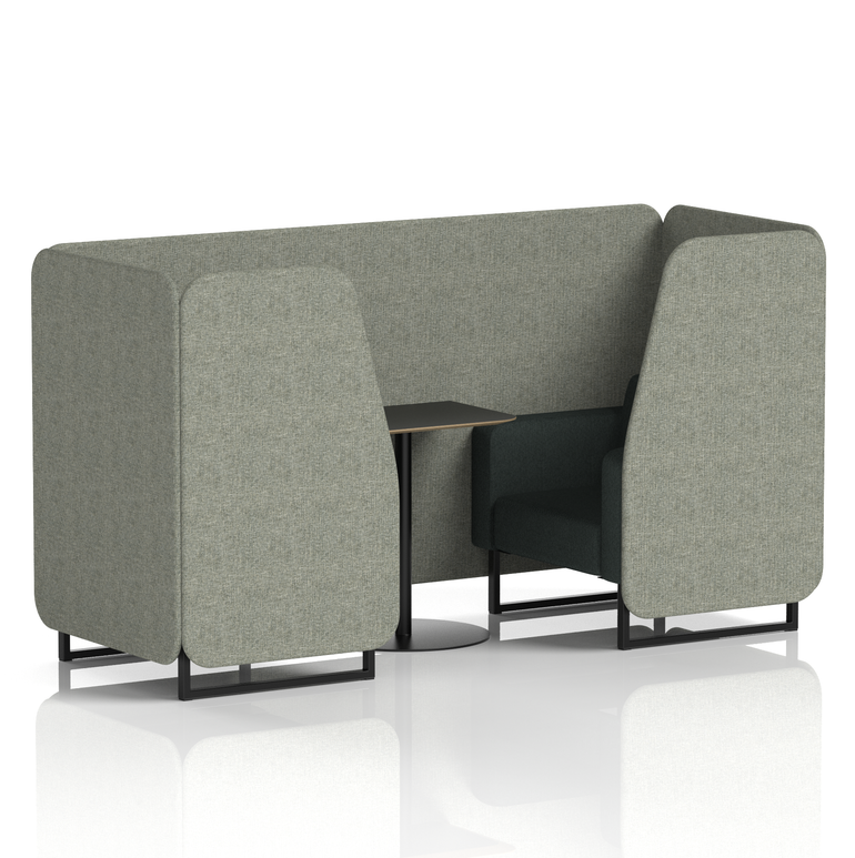 Brixworth Booth With Black Table In Two Tone