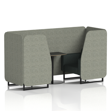 Rivet - Vitreous Panels And Charcoal Sofa