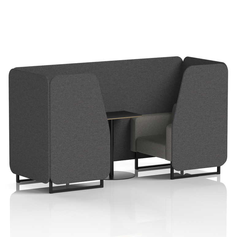 Brixworth Booth With Black Table In Two Tone