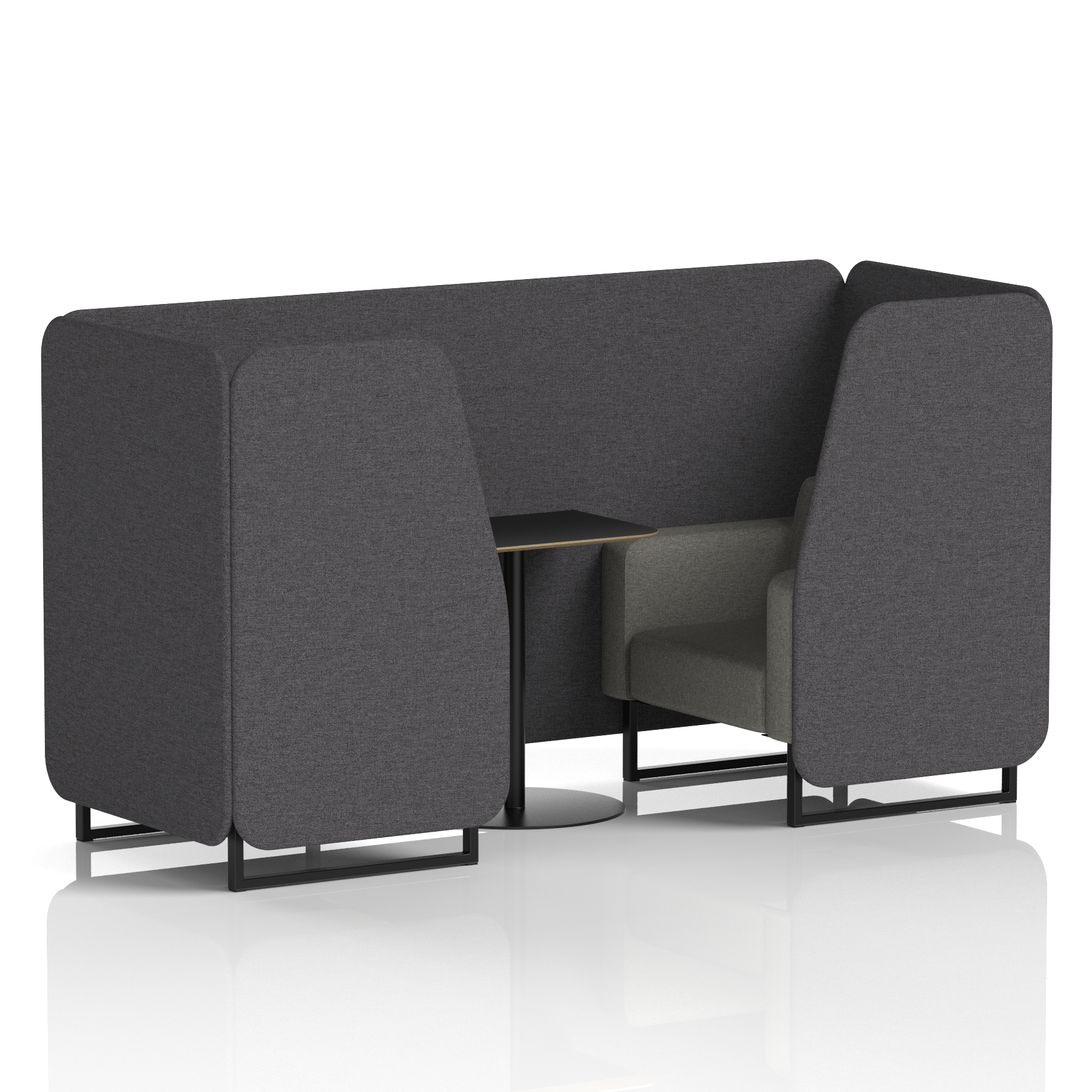 Brixworth Booth With Black Table In Two Tone