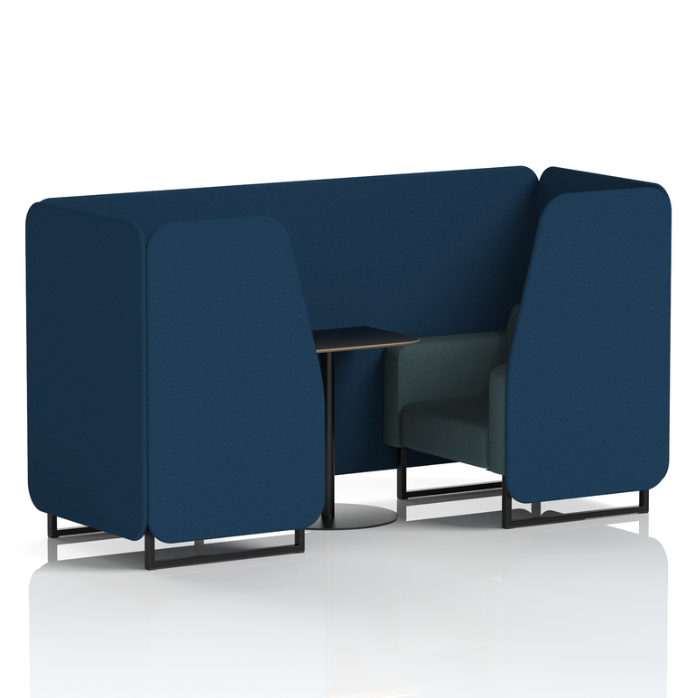 Brixworth Booth With Black Table In Two Tone