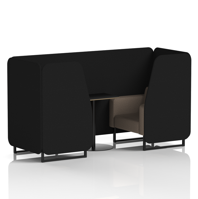 Brixworth Booth With Black Table In Two Tone