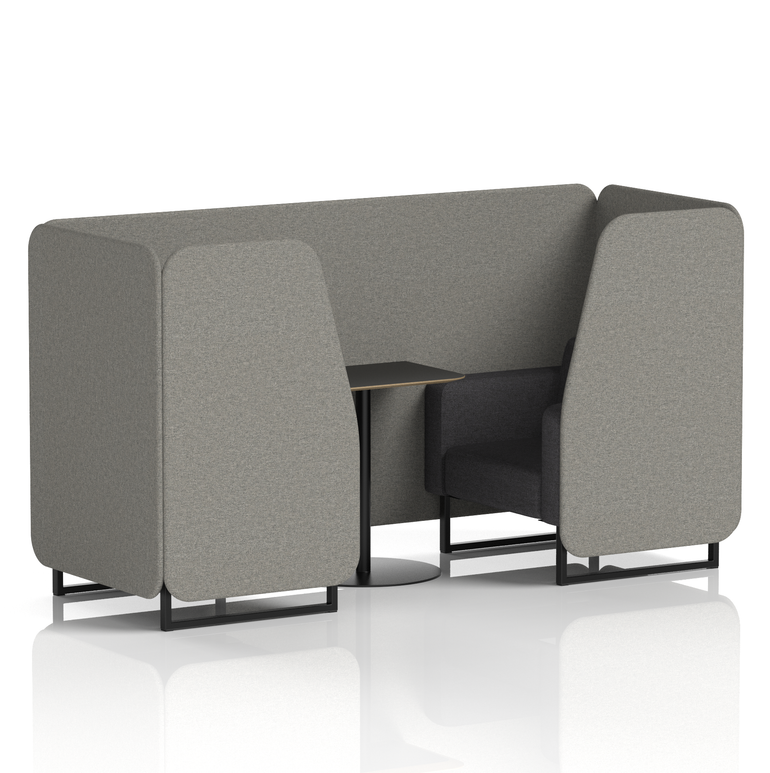 Brixworth Booth With Black Table In Two Tone