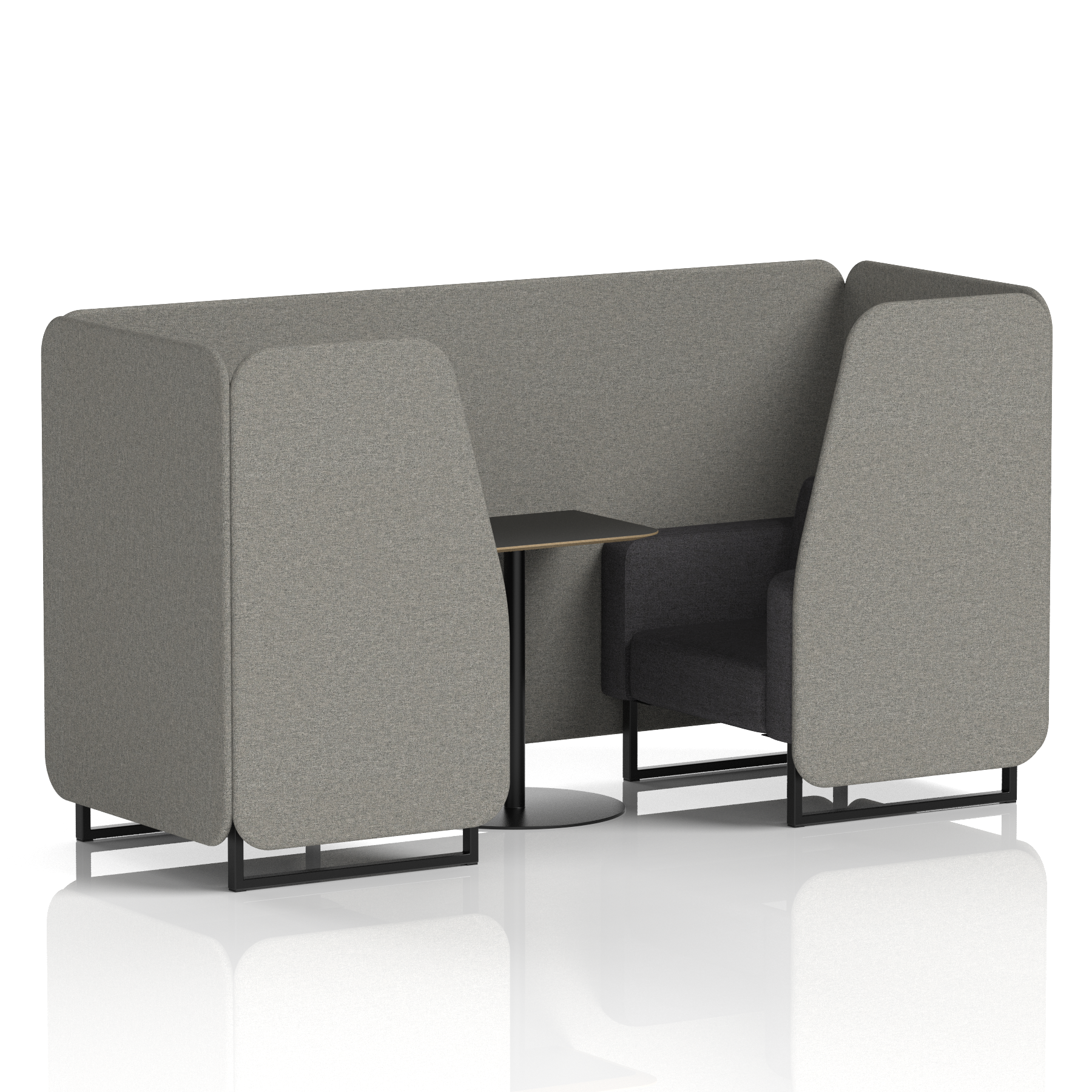 Brixworth Booth With Black Table In Two Tone