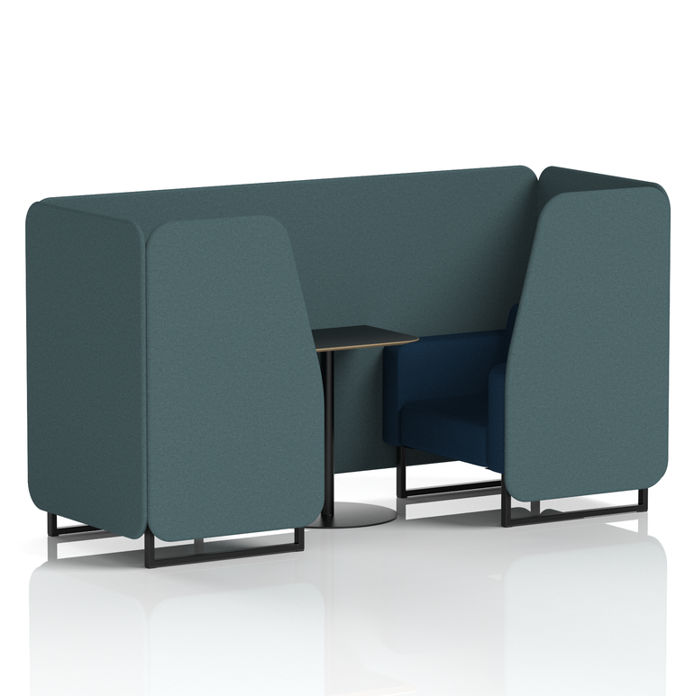 Brixworth Booth With Black Table In Two Tone