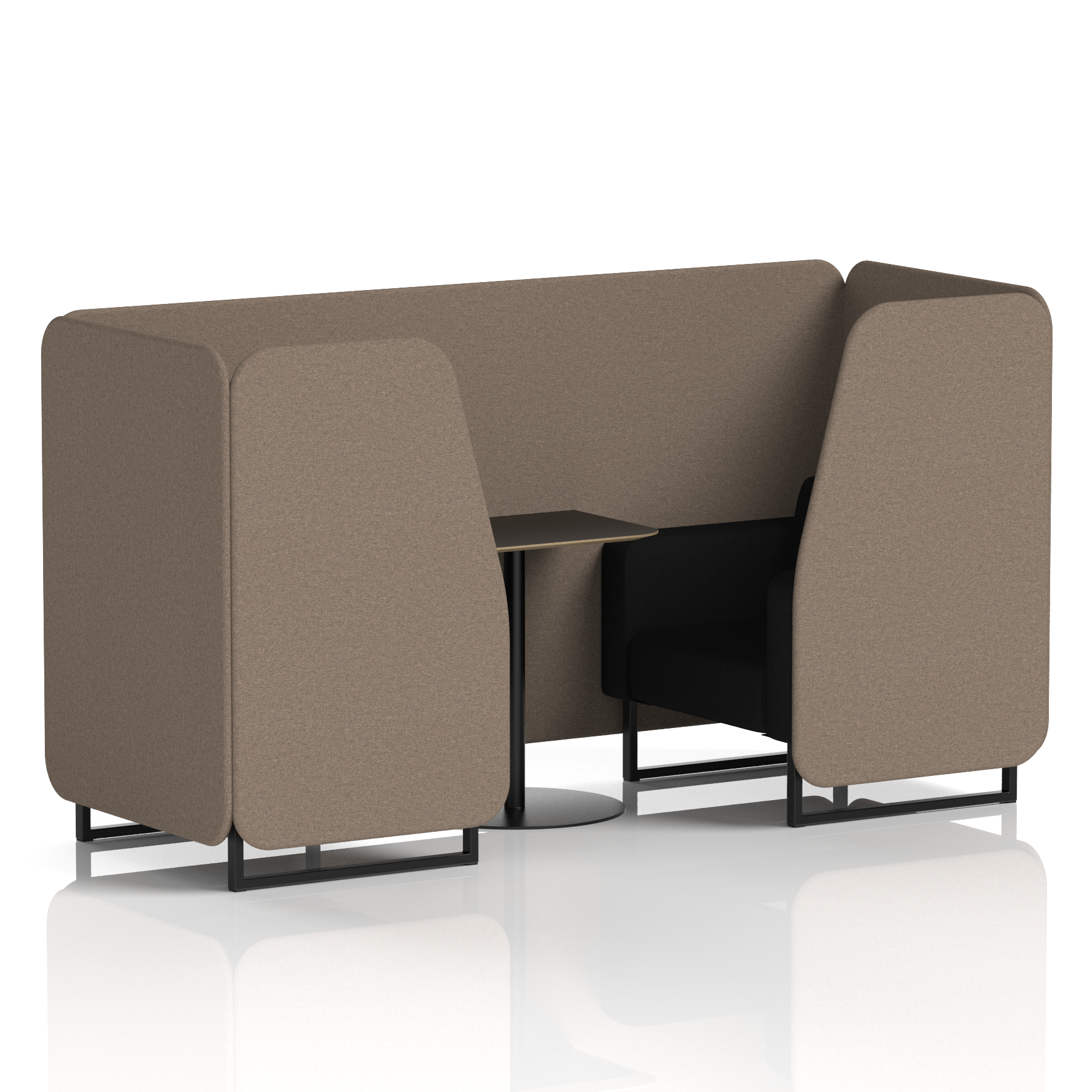 Brixworth Booth With Black Table In Two Tone